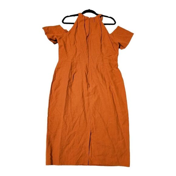 ASOS Short Sleeve Cold Shoulder Pencil Sheath Dress - Size 14 - Picture 2 of 8